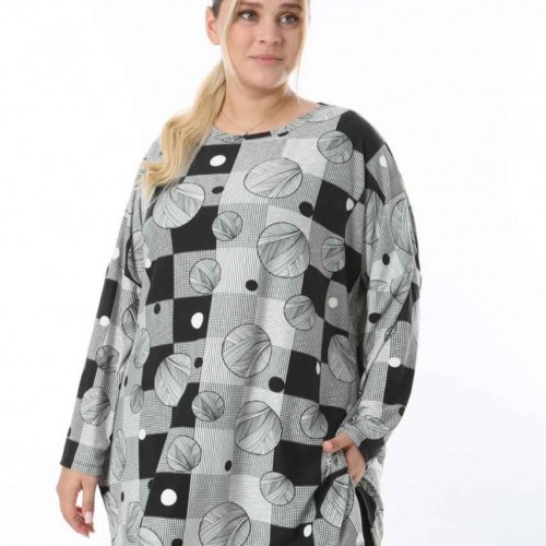 217945 TOPTAN DESENLİ BLUZ toptan bayan giyim