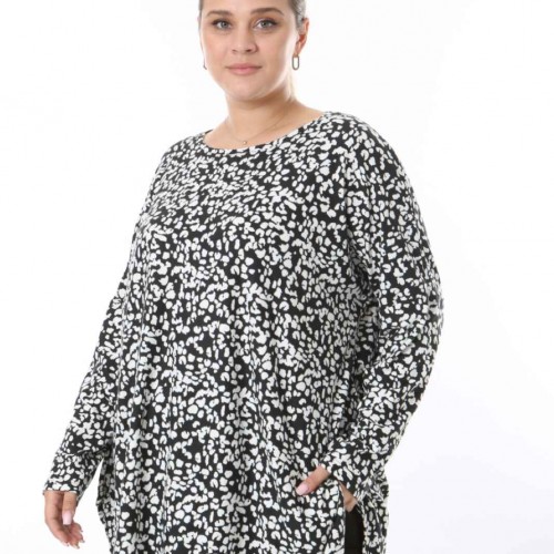 217960 TOPTAN DESENLİ BLUZ toptan bayan giyim