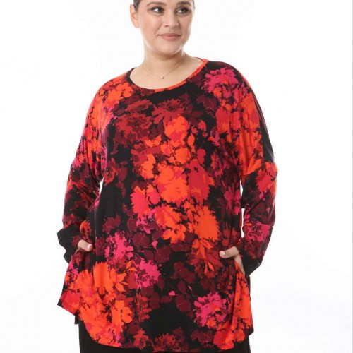 217965 TOPTAN DESENLİ BLUZ toptan bayan giyim