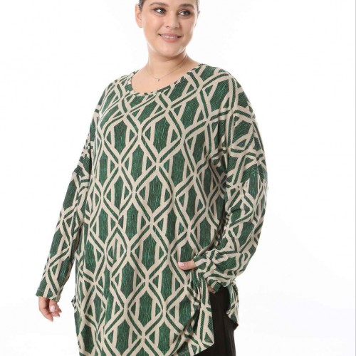 217976 TOPTAN DESENLİ BLUZ toptan bayan giyim