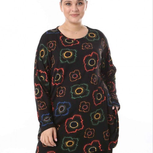 217982 TOPTAN DESENLİ BLUZ toptan bayan giyim