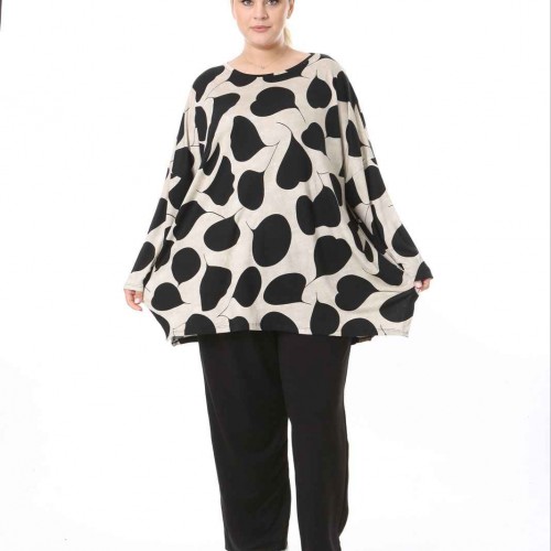 217985 TOPTAN DESENLİ BLUZ toptan bayan giyim