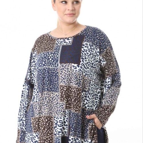 217986 TOPTAN DESENLİ BLUZ toptan bayan giyim