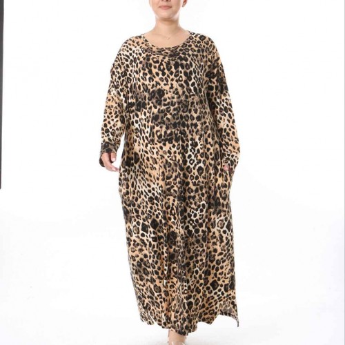 218011 TOPTAN DESENLİ ELBİSE toptan bayan giyim