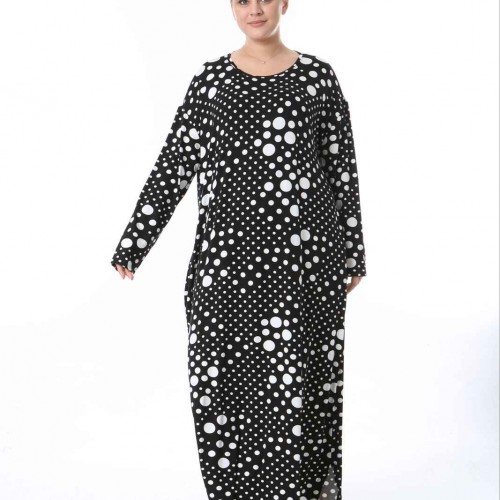 218020 TOPTAN DESENLİ ELBİSE toptan bayan giyim