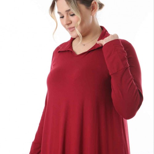 218032 TOPTAN BORDO ELBİSE toptan bayan giyim