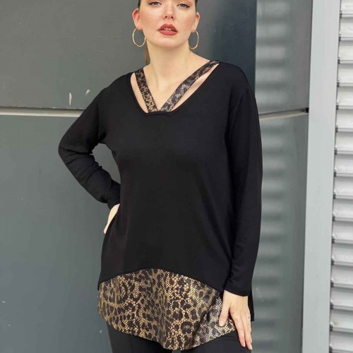 218044 TOPTAN SİYAH BLUZ 218044 TOPTAN SİYAH BLUZ toptan bayan giyim