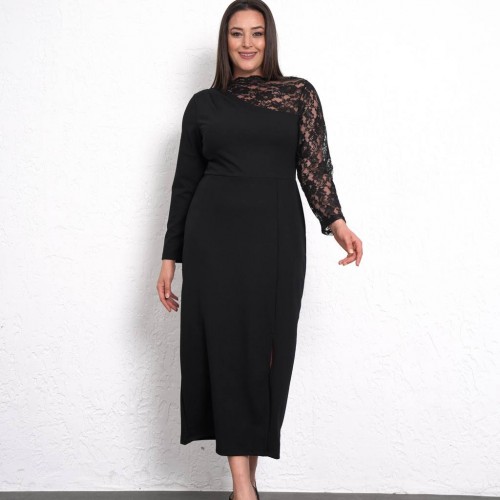 218058 TOPTAN SİYAH ELBİSE toptan bayan giyim