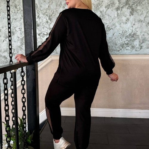 218081 TOPTAN SİYAH EŞOFMAN TAKIM toptan bayan giyim