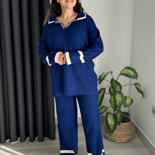 218082 TOPTAN LACİVERT PANTOLON TAKIM 218082 TOPTAN LACİVERT PANTOLON TAKIM toptan bayan giyim