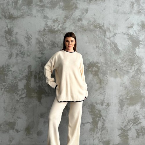 218225 TOPTAN BEJ PANTOLON TAKIM 218225 TOPTAN BEJ PANTOLON TAKIM toptan bayan giyim