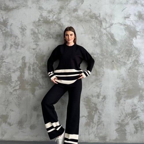 218238 TOPTAN SİYAH PANTOLON TAKIM 218238 TOPTAN SİYAH PANTOLON TAKIM toptan bayan giyim