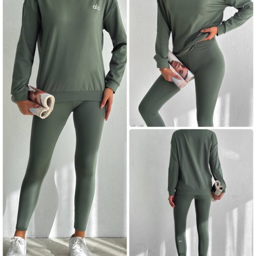 218325 TOPTAN HAKİ EŞOFMAN TAKIM toptan bayan giyim