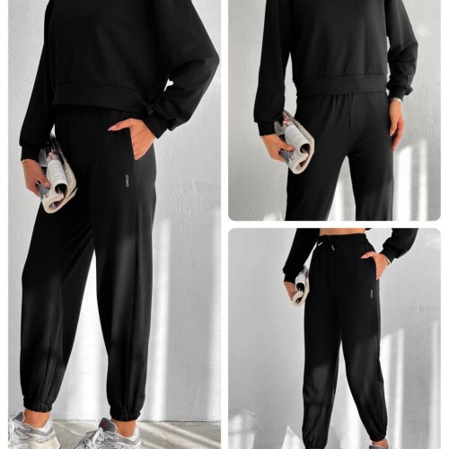 218327 TOPTAN SİYAH EŞOFMAN TAKIM 218327 TOPTAN SİYAH EŞOFMAN TAKIM toptan bayan giyim