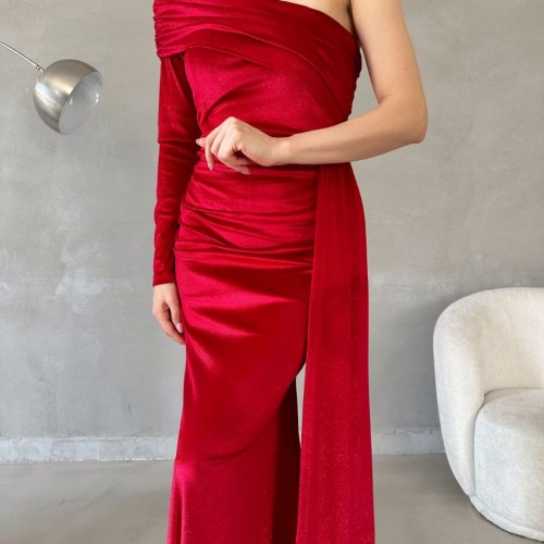 218382 TOPTAN KIRMIZI ABİYE 218382 TOPTAN KIRMIZI ABİYE toptan bayan giyim