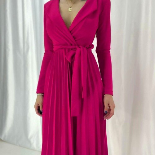 218408 TOPTAN FUŞYA ELBİSE 218408 TOPTAN FUŞYA ELBİSE toptan bayan giyim