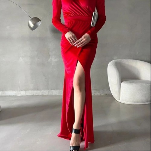 218442 TOPTAN KIRMIZI ABİYE 218442 TOPTAN KIRMIZI ABİYE toptan bayan giyim