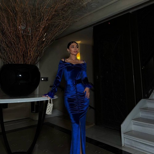 218445 TOPTAN SAKS ABİYE toptan bayan giyim