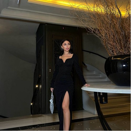 218471 TOPTAN SİYAH ABİYE toptan bayan giyim