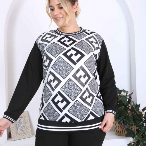 218648 TOPTAN SİYAH EŞOFMAN TAKIM toptan bayan giyim