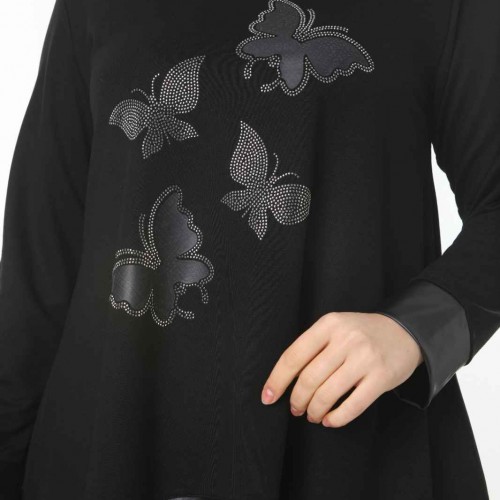 218654 TOPTAN SİYAH BLUZ toptan bayan giyim