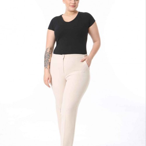 218675 TOPTAN BEJ PANTOLON toptan bayan giyim