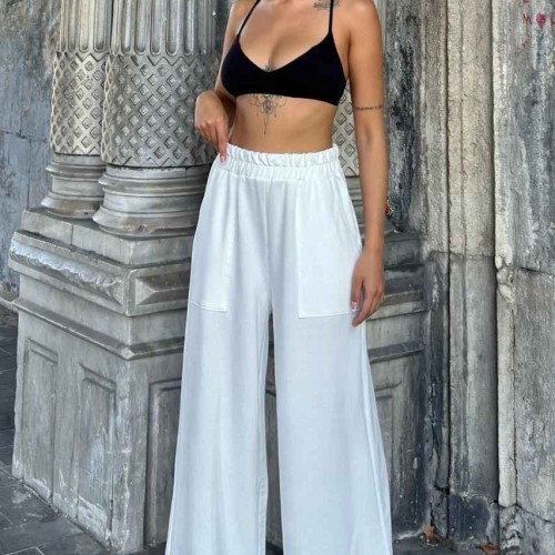 218742 TOPTAN BEYAZ PANTOLON toptan bayan giyim