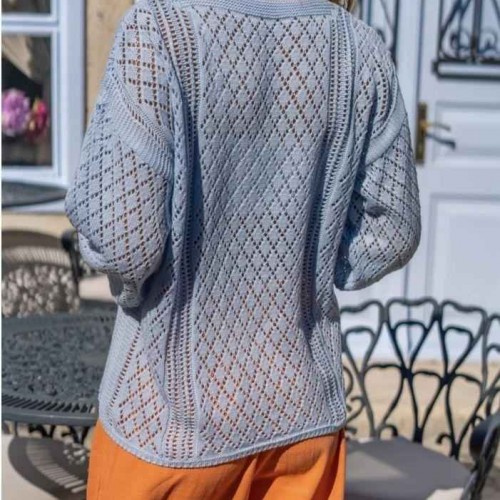 218746 TOPTAN GRİ BLUZ toptan bayan giyim