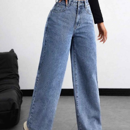 218767 TOPTAN MAVİ KOT PANTOLON toptan bayan giyim