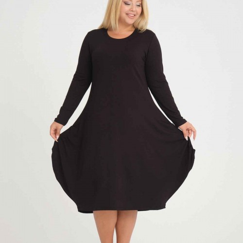 218771 TOPTAN SİYAH ELBİSE toptan bayan giyim