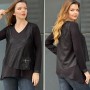 218779 TOPTAN SİYAH BLUZ toptan bayan giyim