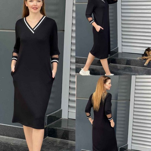 218785 TOPTAN SİYAH ELBİSE 218785 TOPTAN SİYAH ELBİSE toptan bayan giyim