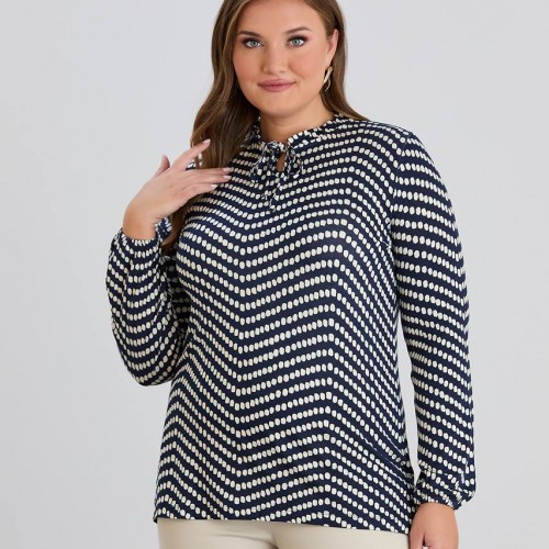 218917 TOPTAN DESENLİ BLUZ toptan bayan giyim