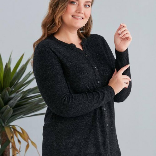 218919 TOPTAN SİYAH BLUZ toptan bayan giyim