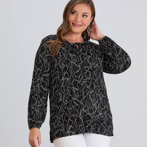 218930 TOPTAN DESENLİ BLUZ toptan bayan giyim