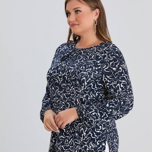 218932 TOPTAN DESENLİ BLUZ toptan bayan giyim