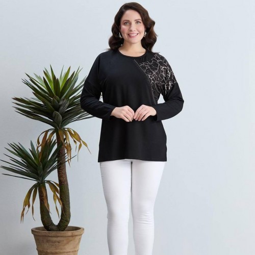 218937 TOPTAN SİYAH BLUZ 218937 TOPTAN SİYAH BLUZ toptan bayan giyim