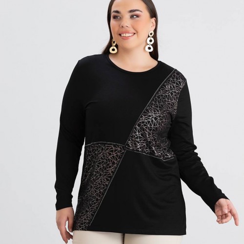 218950 TOPTAN SİYAH BLUZ toptan bayan giyim