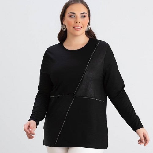 218951 TOPTAN SİYAH BLUZ toptan bayan giyim