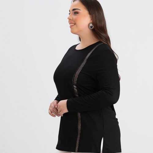 218959 TOPTAN SİYAH BLUZ toptan bayan giyim