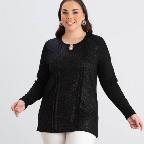218972 TOPTAN SİYAH BLUZ toptan bayan giyim