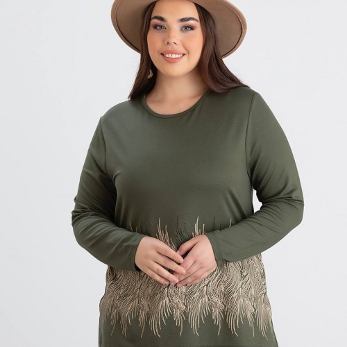 218975 TOPTAN HAKİ BLUZ toptan bayan giyim