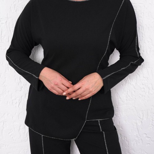 219600 TOPTAN SİYAH PANTOLON TAKIM 219600 TOPTAN SİYAH PANTOLON TAKIM toptan bayan giyim