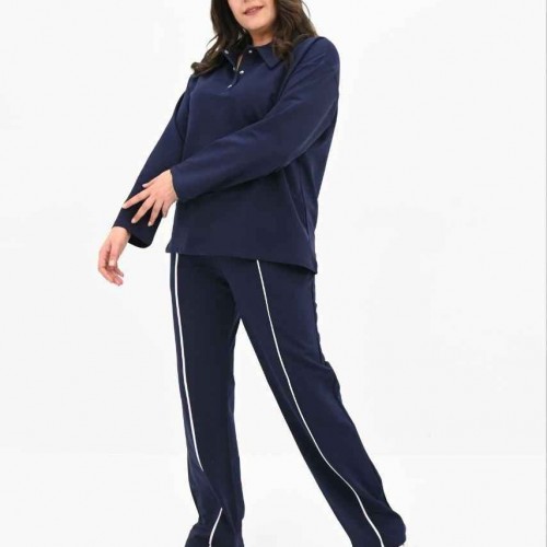 219623 TOPTAN LACİVERT EŞOFMAN TAKIM toptan bayan giyim