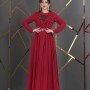 219669 TOPTAN BORDO ABİYE toptan bayan giyim