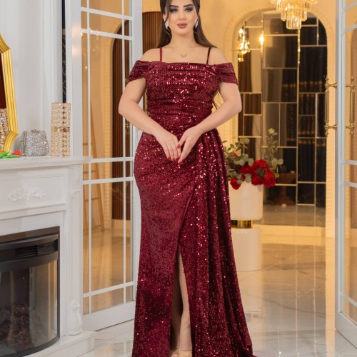 219679 TOPTAN BORDO ABİYE toptan bayan giyim