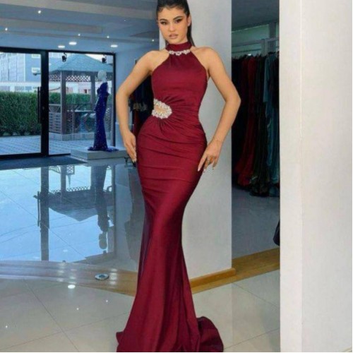 219694 TOPTAN BORDO ABİYE toptan bayan giyim