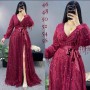 219708 TOPTAN BORDO ABİYE toptan bayan giyim