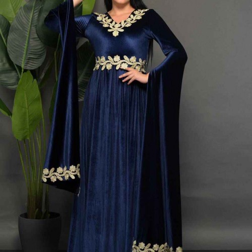 219714 TOPTAN LACİVERT ABİYE toptan bayan giyim