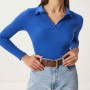 219810 TOPTAN MAVİ BLUZ toptan bayan giyim